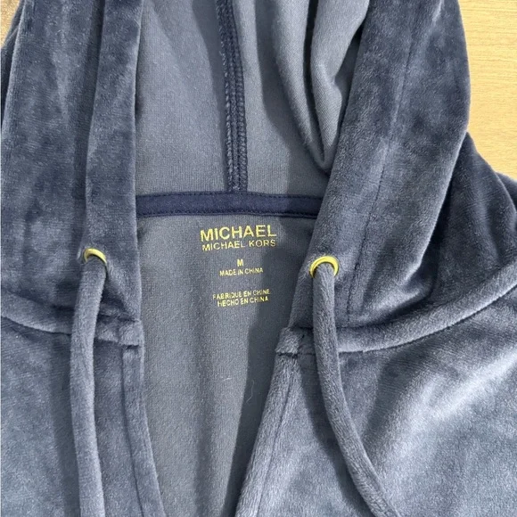 Michael Kors Navy Velvet Hoodie - Picture 4 of 4